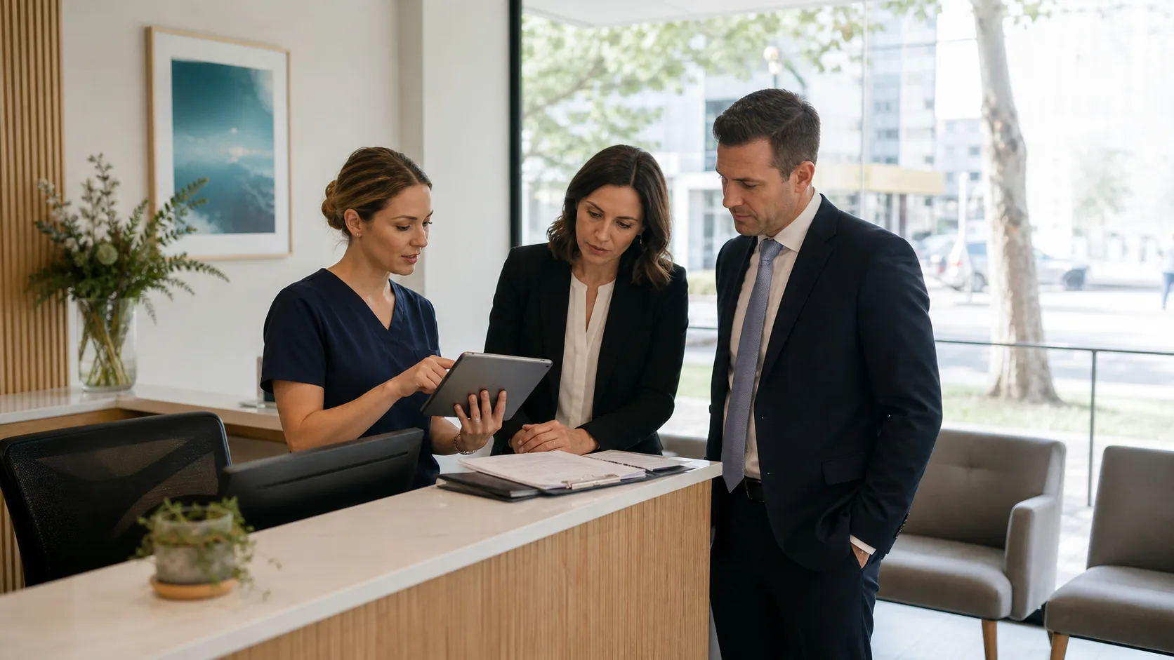 Melbourne clinic reception team preserving evidence of a suspicious Google review