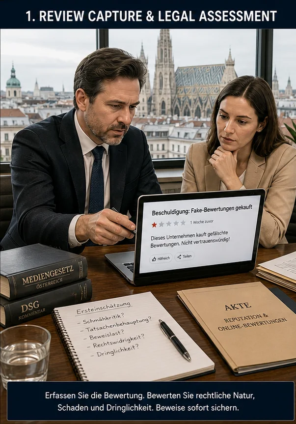Google-Bewertung Mit Dem Vorwurf Gekaufter Fake-Bewertungen In Österreich