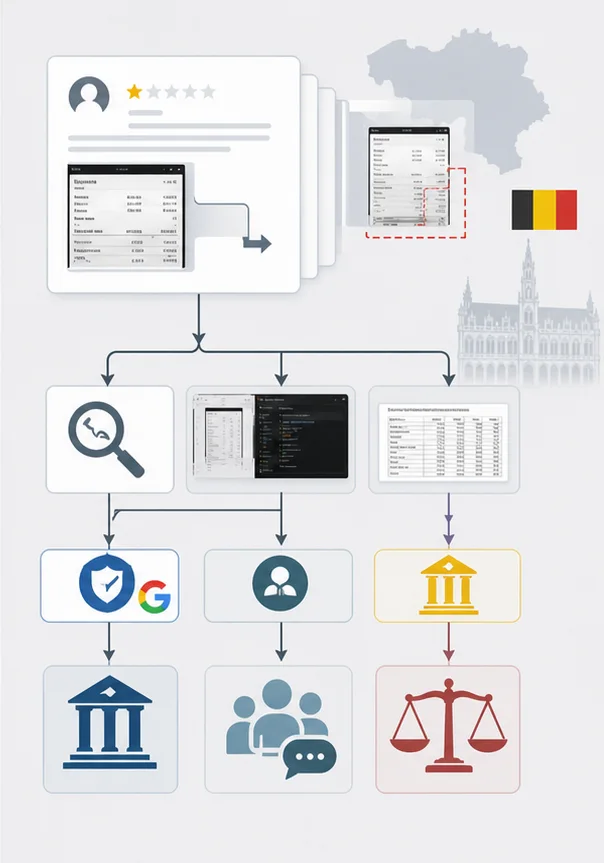 Google Review Using Fake Screenshots Or Documents In Belgium