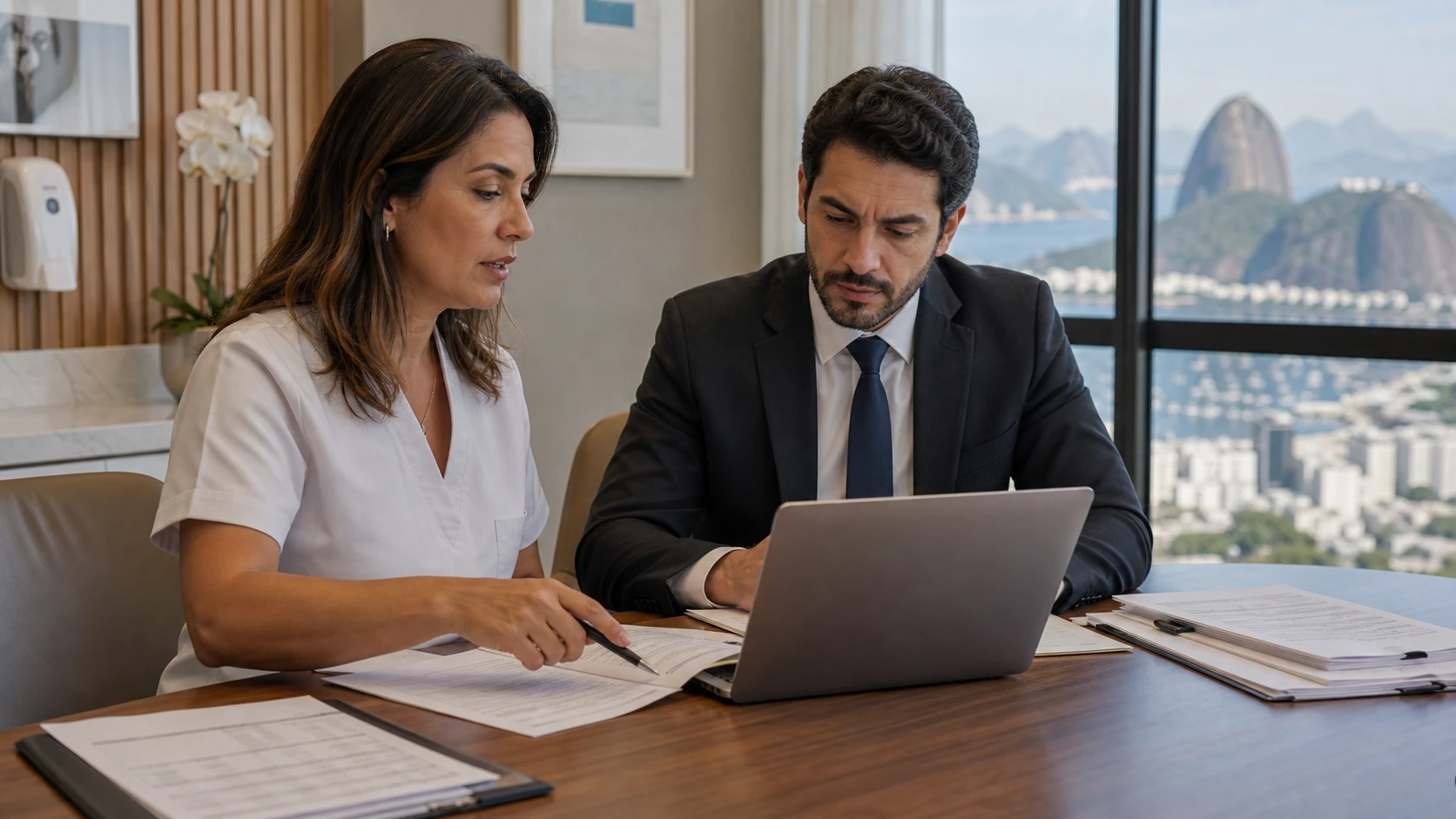 Brazilian lawyer evaluating a lawsuit over a false Google review in Rio de Janeiro