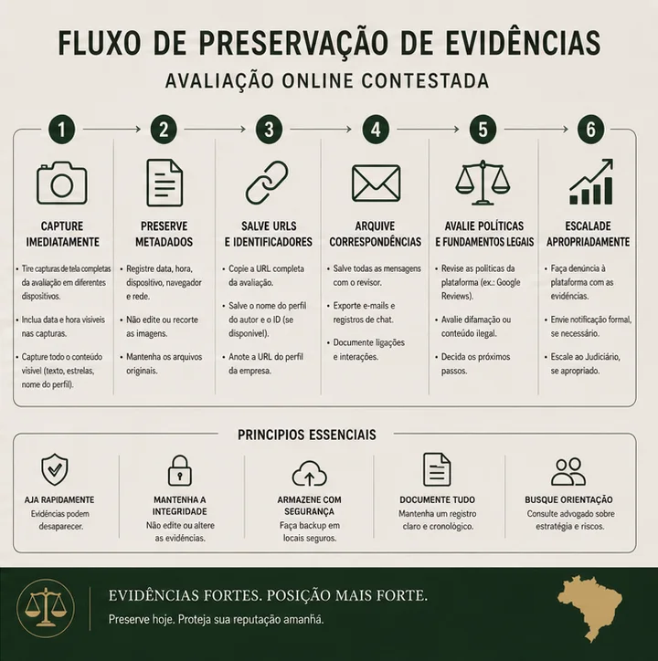 Checklist De Prova Para Remocao De Avaliacao Google Em Brasil: O Que Convence De Fato A Google E O Advogado