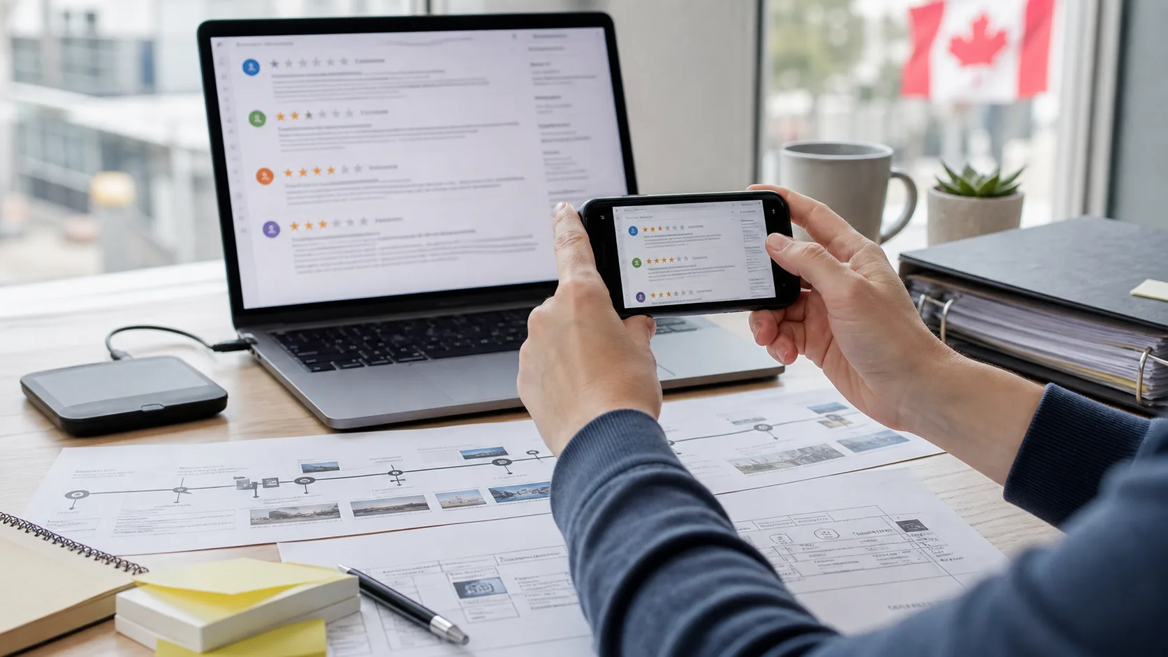 Chaîne de conservation numérique pour avis Google suspect au Canada