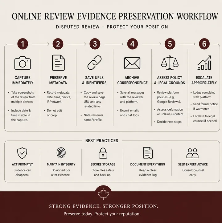 Conservation De La Preuve D’Un Avis Google En Canada: Guide Pratique De Chaîne De Garde