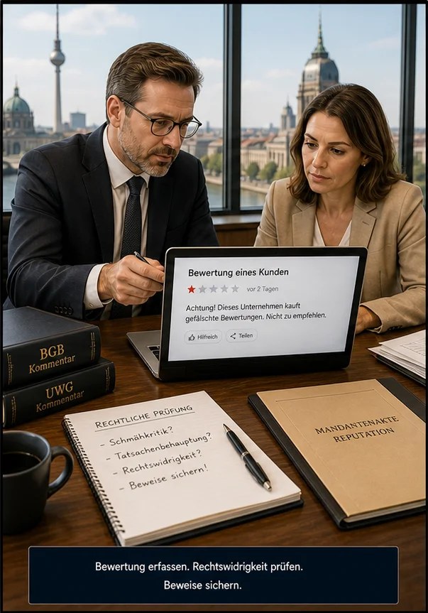 Google-Bewertung Mit Dem Vorwurf Gekaufter Fake-Bewertungen In Deutschland