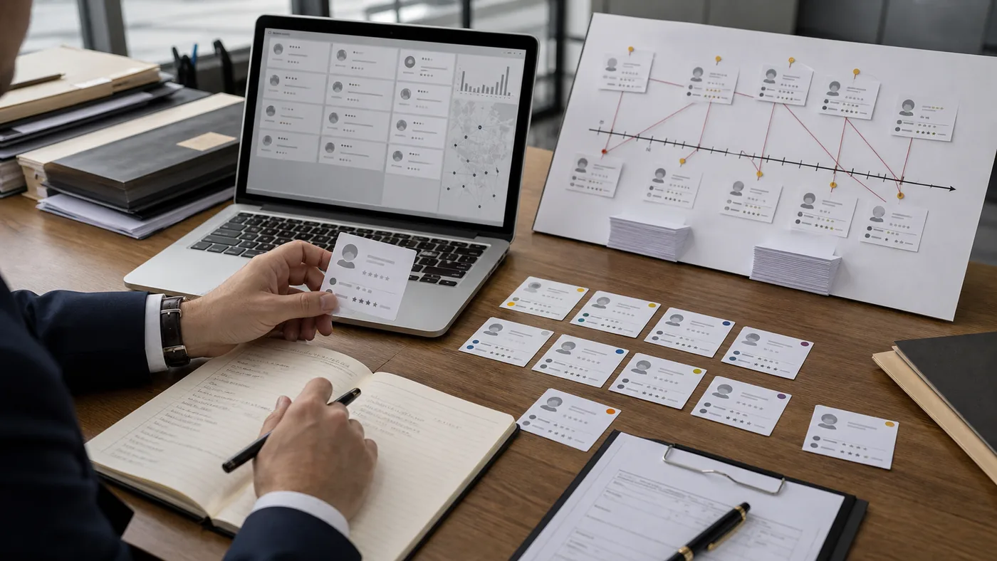 German review pattern analysis workspace for suspicious online review profiles in Stuttgart