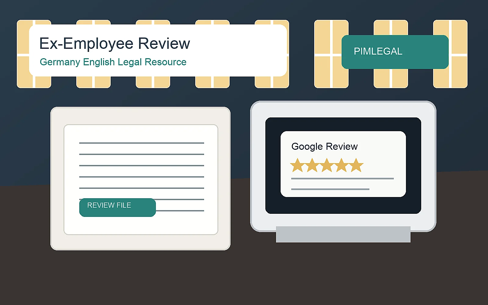 German lawyer reviewing a Google review by a former employee