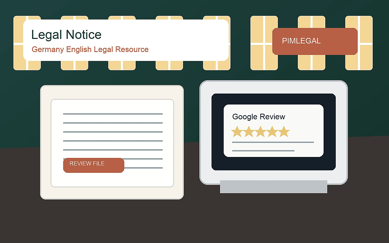 German lawyer drafting a legal notice for a defamatory Google review