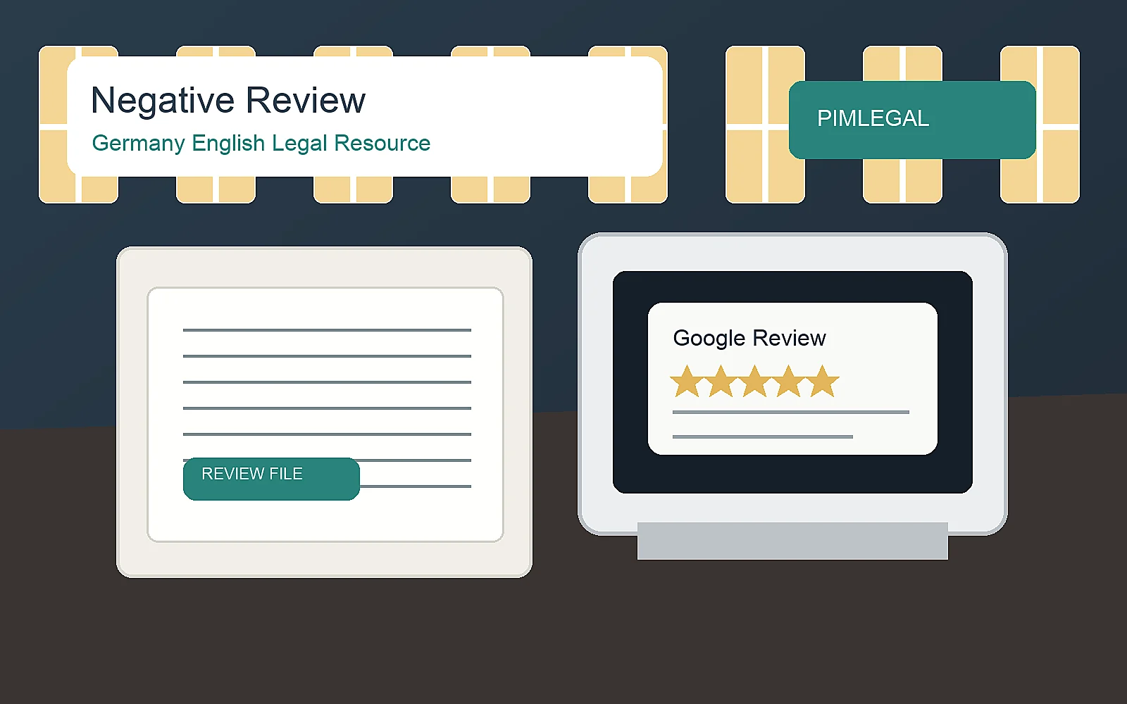 German legal team distinguishing a negative Google review from defamation