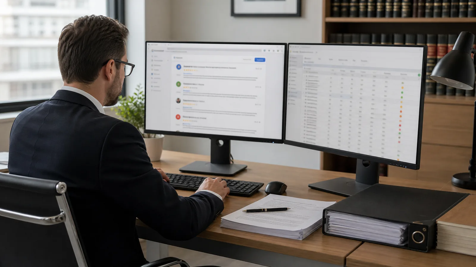 Deutscher Legal-Tech-Arbeitsplatz für Google-Review-Entfernungsstrategie