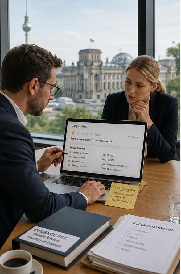 Google-Bewertungen Von Lieferanten, Dienstleistern Oder Agenturen In Deutschland: Entfernungsstrategie Bei Interessenkonflikten