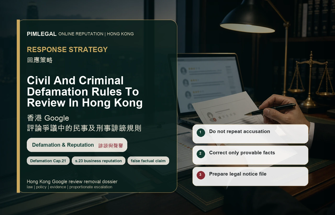 Civil And Criminal Defamation Rules To Review In Hong Kong response strategy in Hong Kong