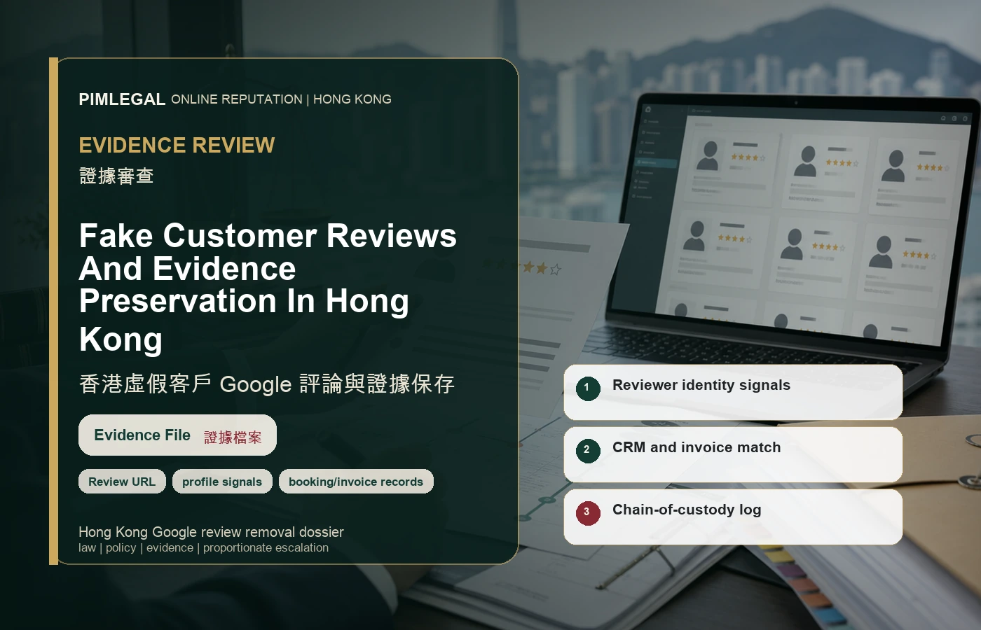 Fake Customer Reviews And Evidence Preservation In Hong Kong evidence file in Hong Kong