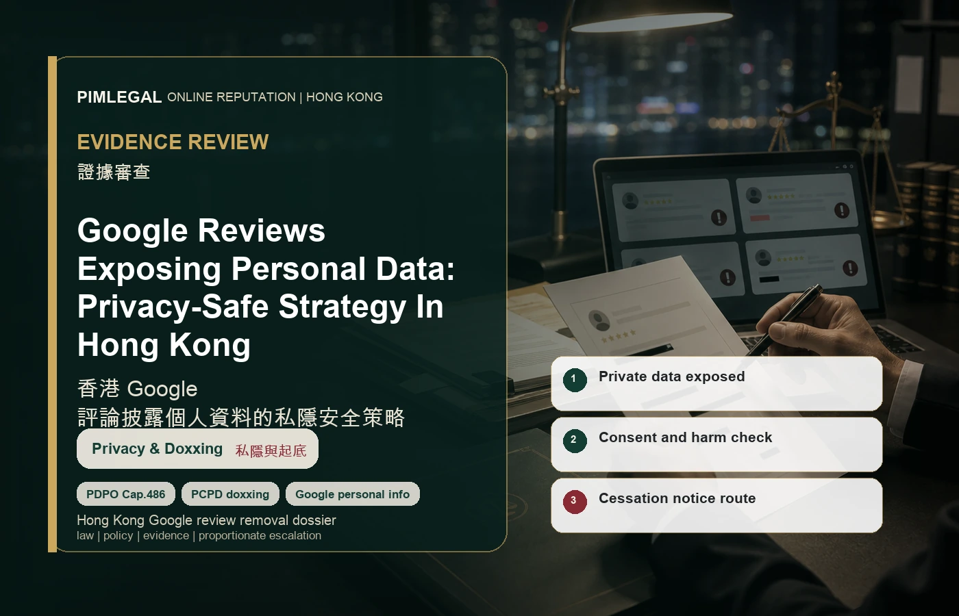香港 Google 評論披露個人資料的私隱安全策略 evidence file in Hong Kong