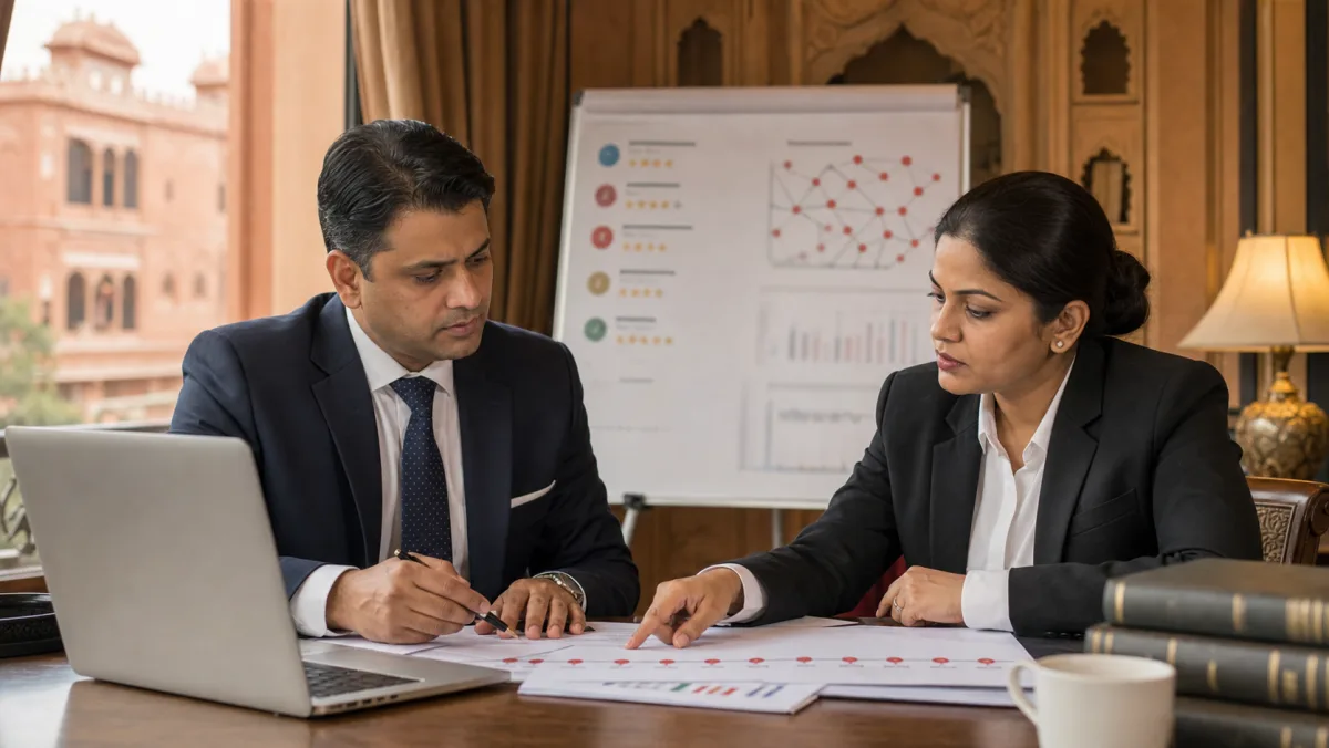 Indian hotel team analysing a coordinated Google review attack in Jaipur