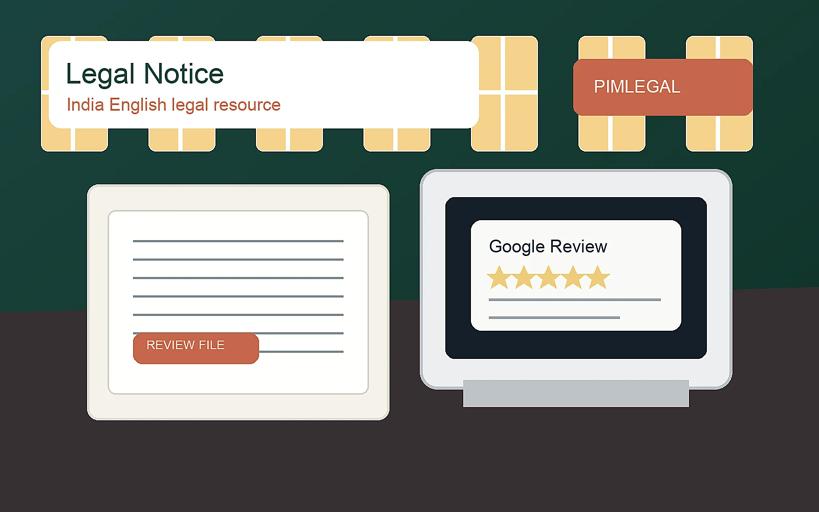 Indian advocate drafting a legal notice for a defamatory Google review