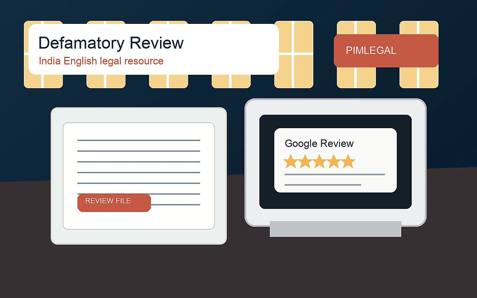 Indian lawyer reviewing a defamatory Google review evidence file