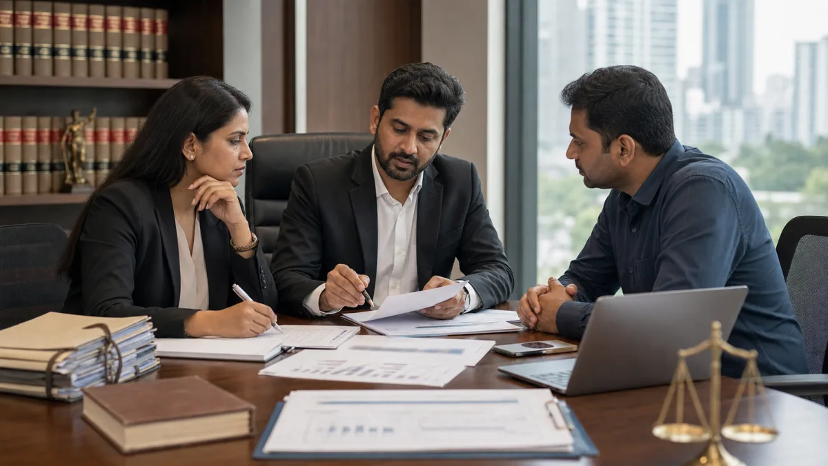 Indian legal strategy meeting for a harmful Google review response