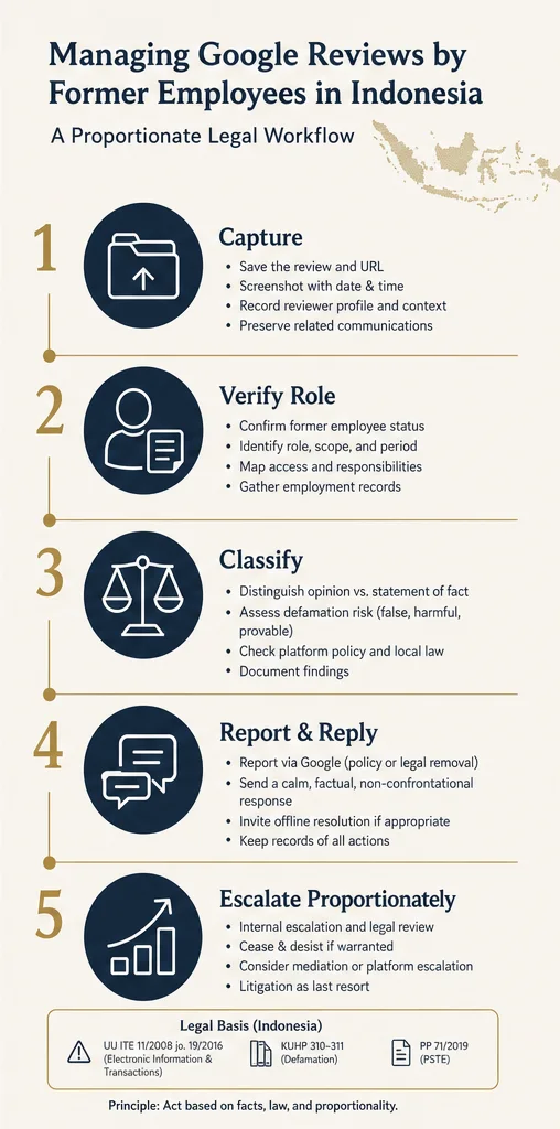 Former Employee Google Review In Indonesia: Evidence, Removal And Retaliation Risks