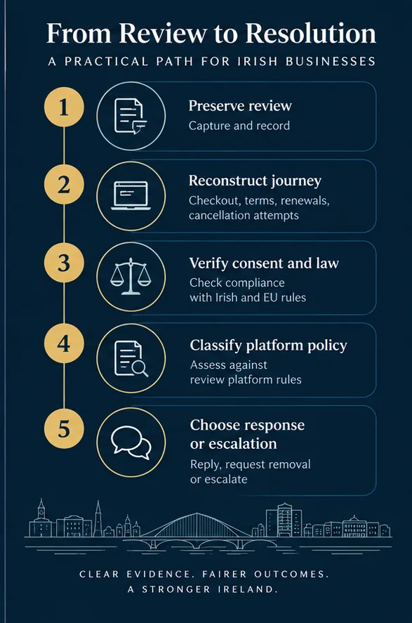 Google Review Alleging Automatic Renewal Or Impossible Cancellation In Ireland: Evidence And Removal Strategy