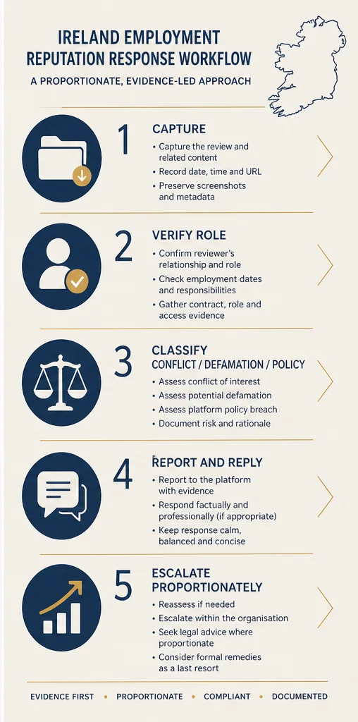 Former Employee Google Review In Ireland: Evidence, Removal And Retaliation Risks