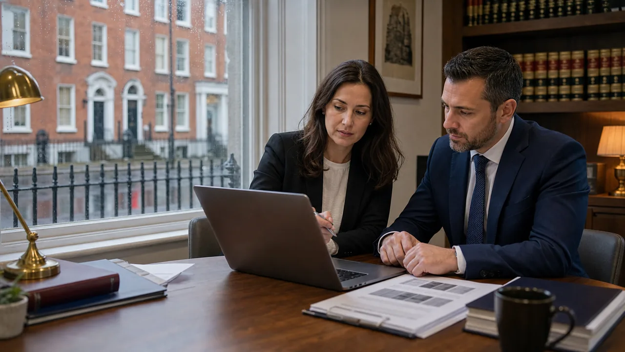 Irish solicitor and Dublin business owner drafting a safe public response to a Google review