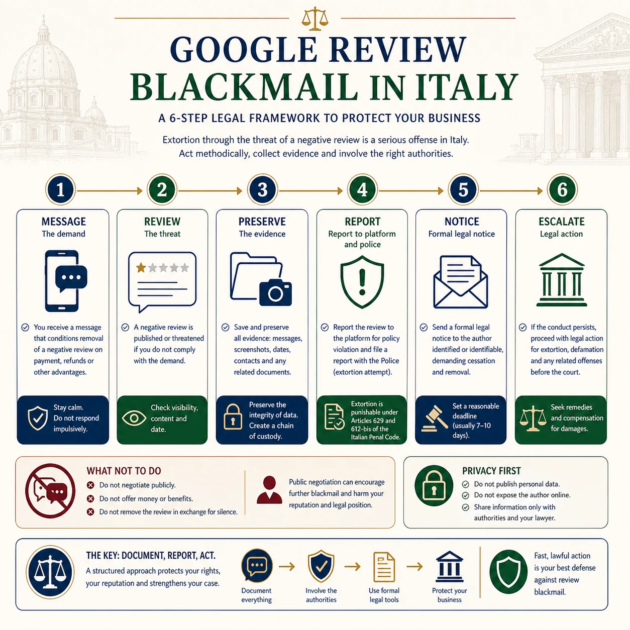 Ricatto Con Google Review In Italia: Prova, Segnalazione Ed Escalation Proporzionata