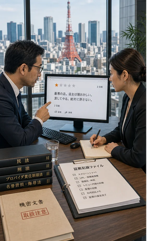 日本でスタッフを標的にする、または脅迫を含むGoogleレビュー: 実務的な削除戦略