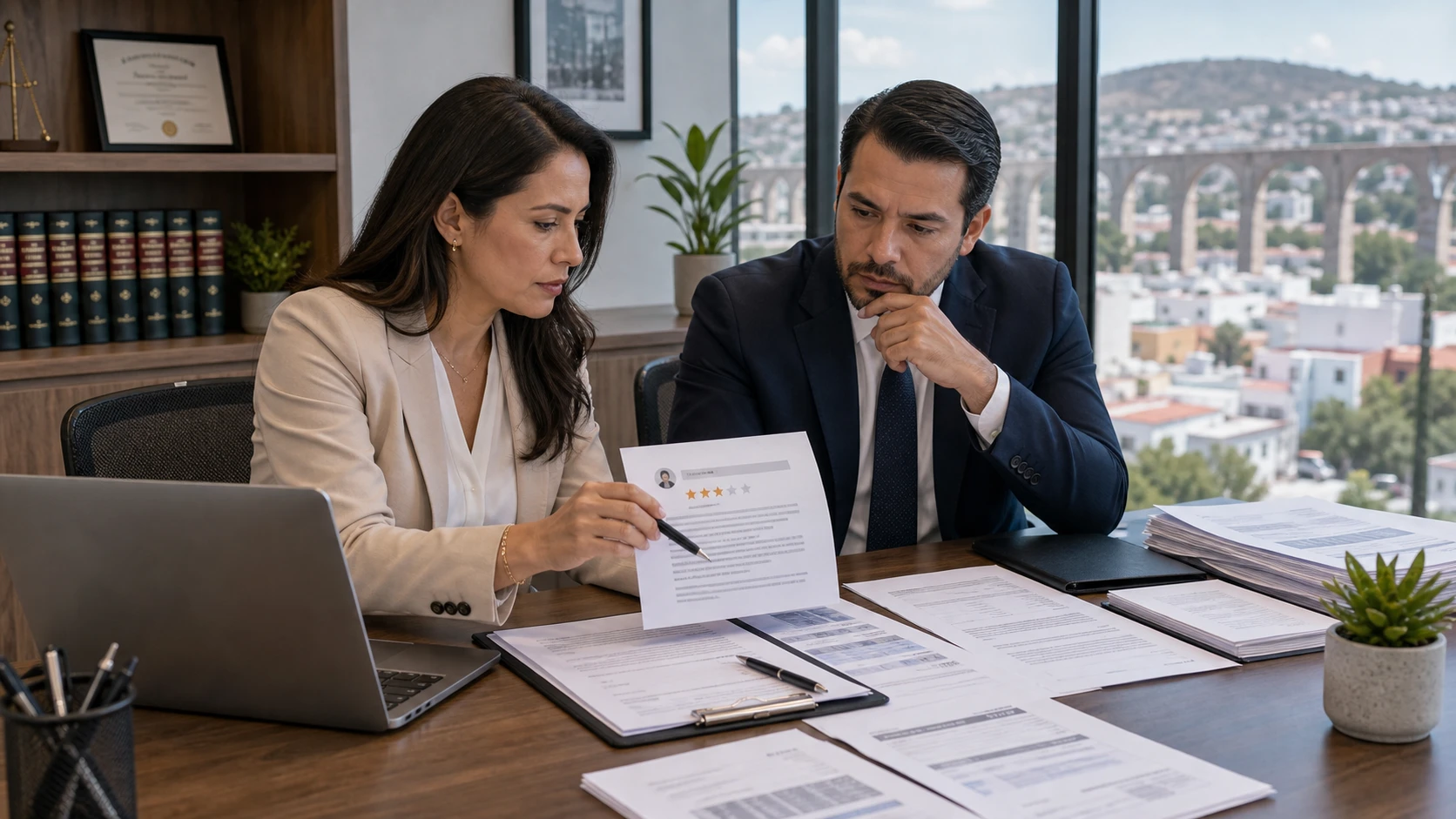 Mexican legal team distinguishing criticism from defamation in a Google review