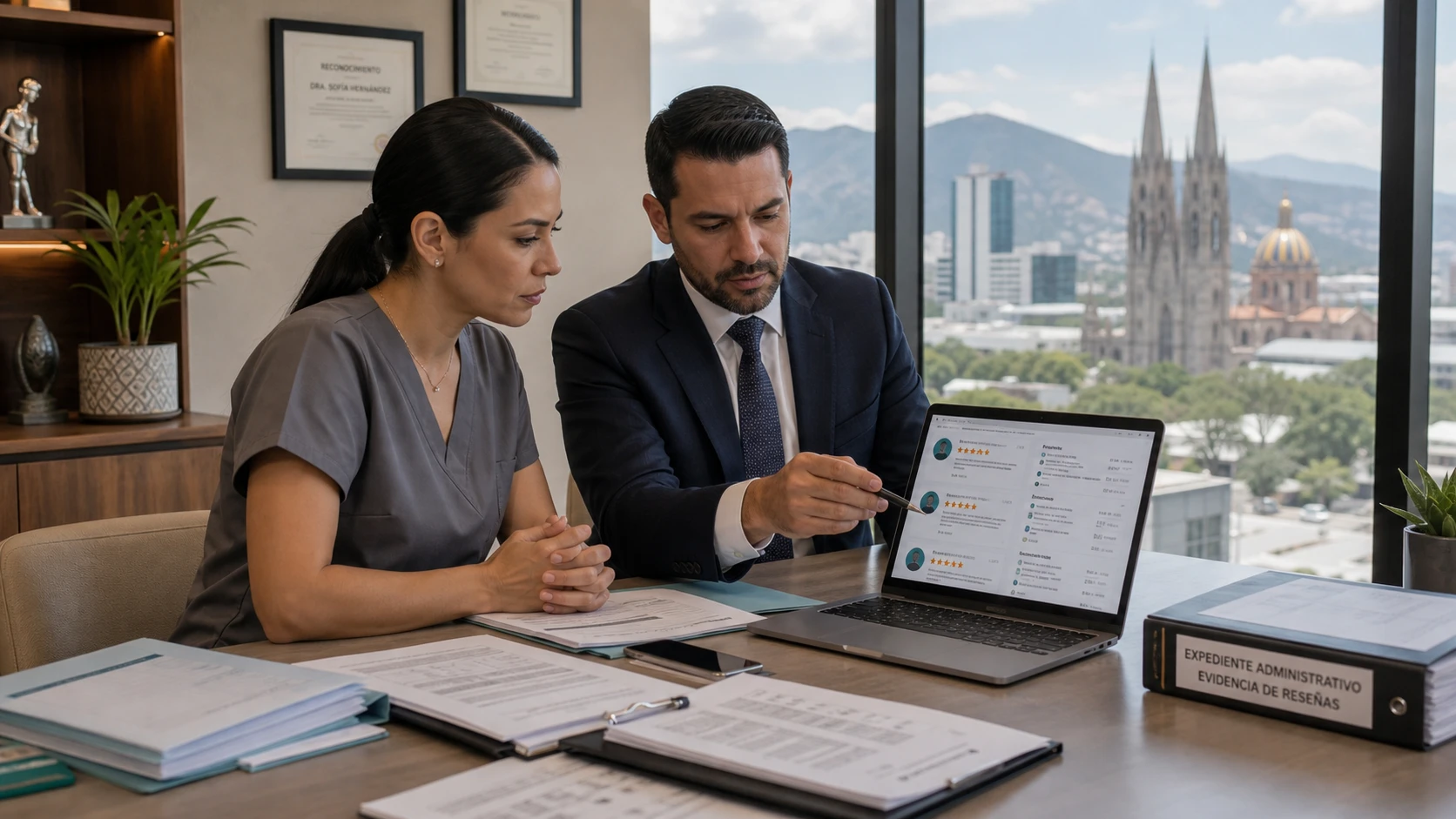 Mexican lawyer evaluating a claim over a false Google review in Guadalajara