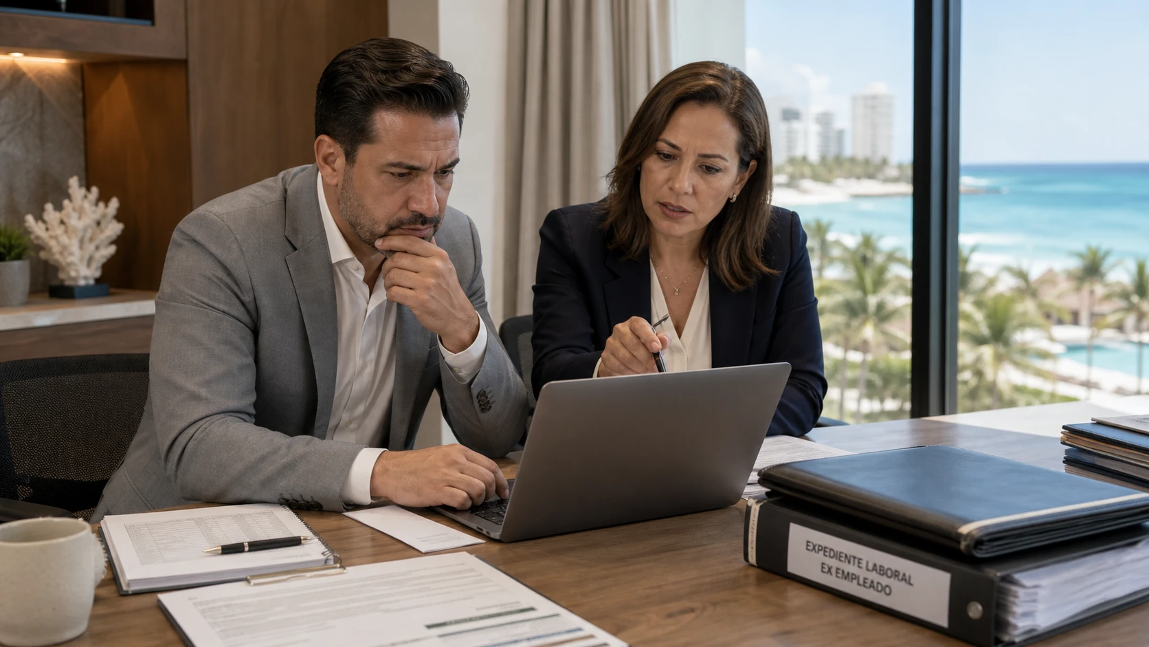 Abogada mexicana revisa una reseña Google de ex empleado en Cancún