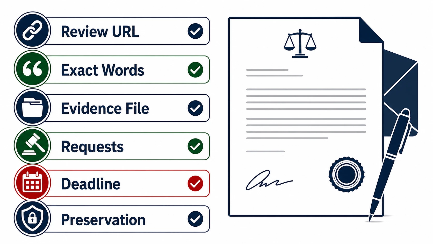 Infographic about a demand letter for a defamatory Google review