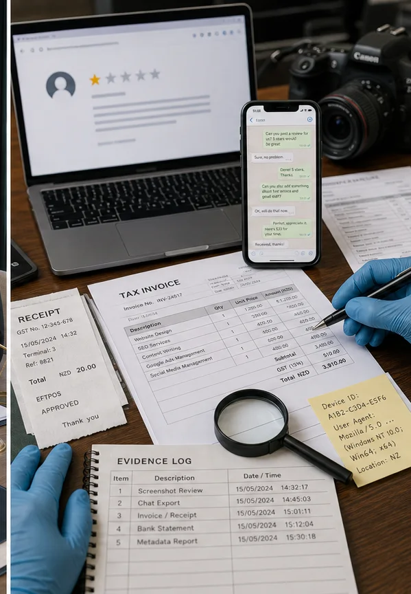 Google Review Using Fake Screenshots Or Documents In New Zealand