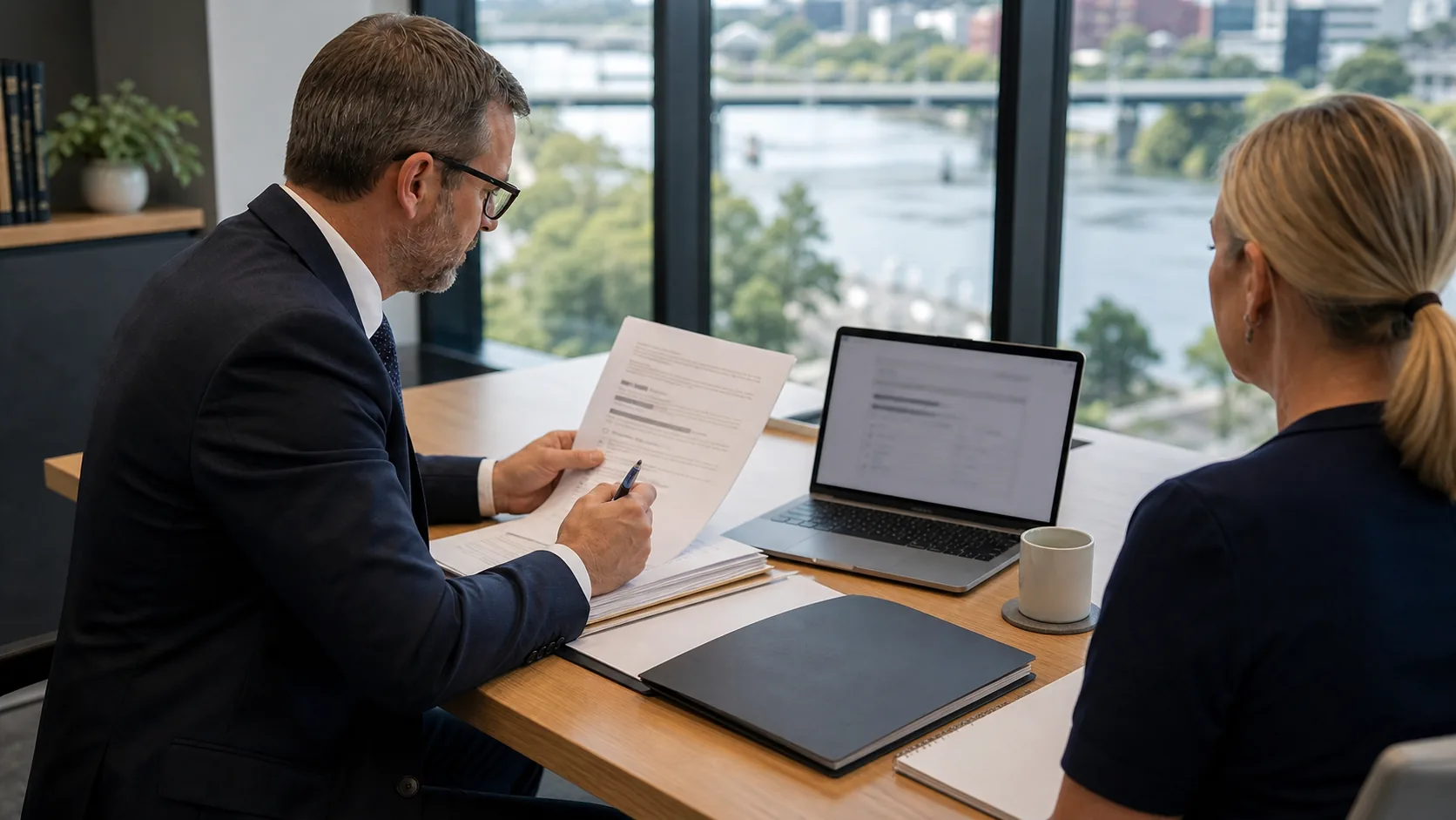 New Zealand lawyer preparing a Google policy report and legal notice in Hamilton
