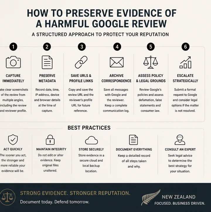 Google Review Evidence Preservation In New Zealand: A Practical Chain-Of-Custody Guide