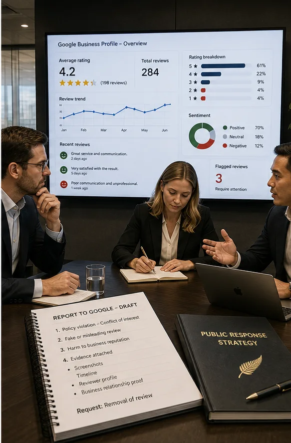 Supplier, Contractor Or Agency Google Reviews In New Zealand: Conflict-Of-Interest Removal Strategy