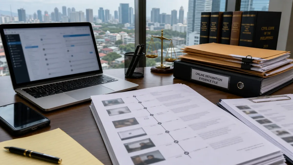Digital evidence file for a defamatory Google review in the Philippines