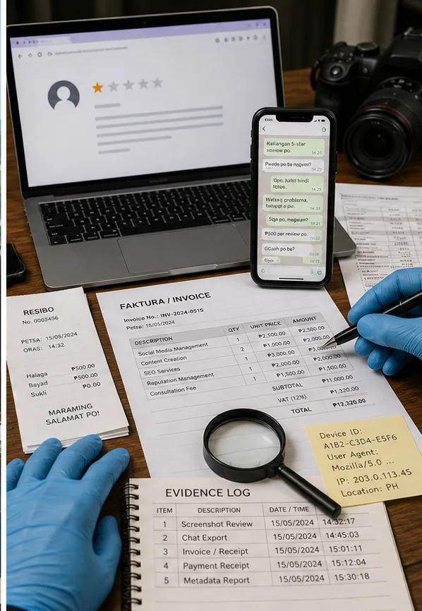 Google Review Using Fake Screenshots Or Documents In Philippines