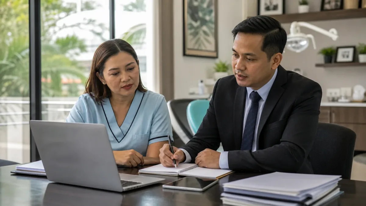 Davao clinic manager and Philippine lawyer drafting a safe Google review response