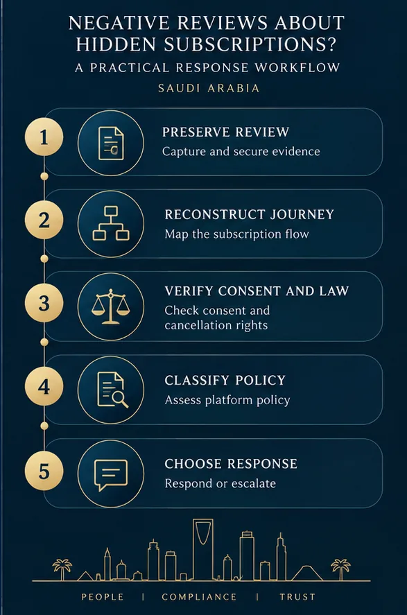 Google Review Alleging Automatic Renewal Or Impossible Cancellation In Saudi Arabia: Evidence And Removal Strategy