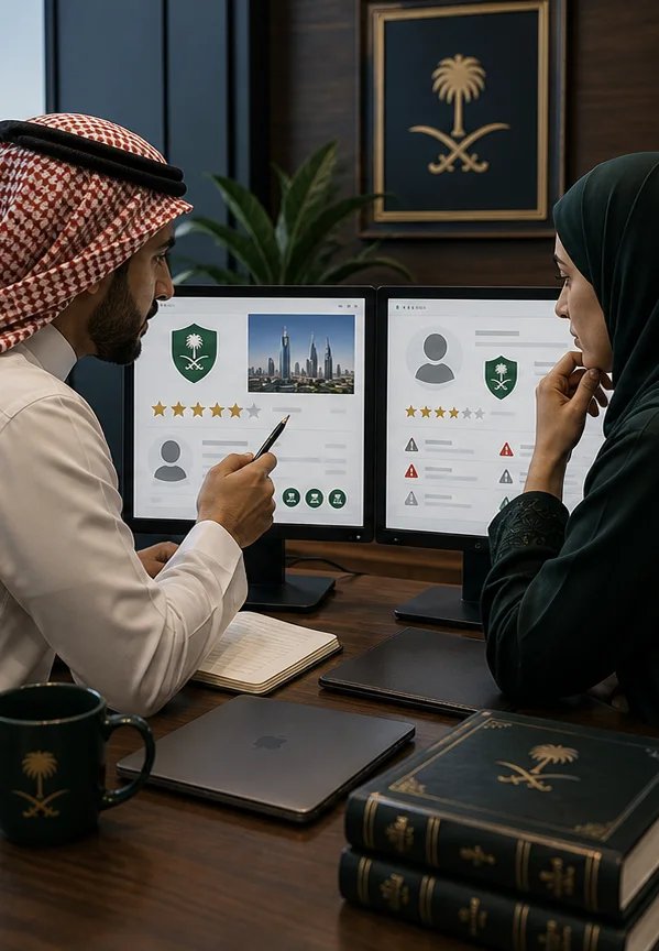 انتحال العلامة التجارية في مراجعة Google في المملكة العربية السعودية: عندما يستخدم المراجع اسمك او شعارك