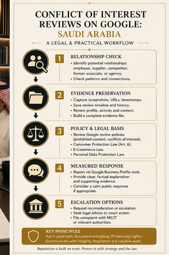 Supplier, Contractor Or Agency Google Reviews In Saudi Arabia: Conflict-Of-Interest Removal Strategy