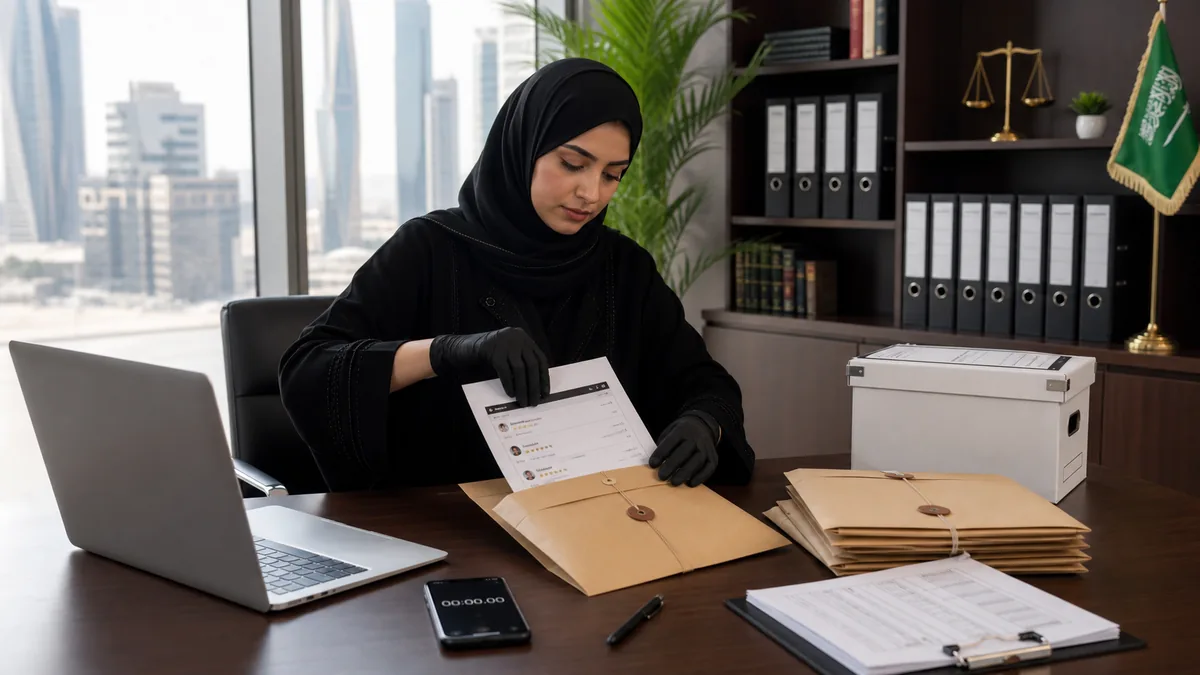 Saudi digital chain of custody for suspicious Google customer review evidence