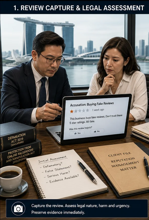 Google Review Accusing A Business Of Buying Fake Reviews In Singapore