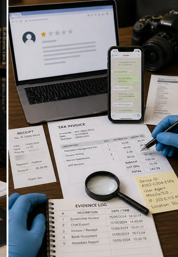 Google Review Using Fake Screenshots Or Documents In Singapore