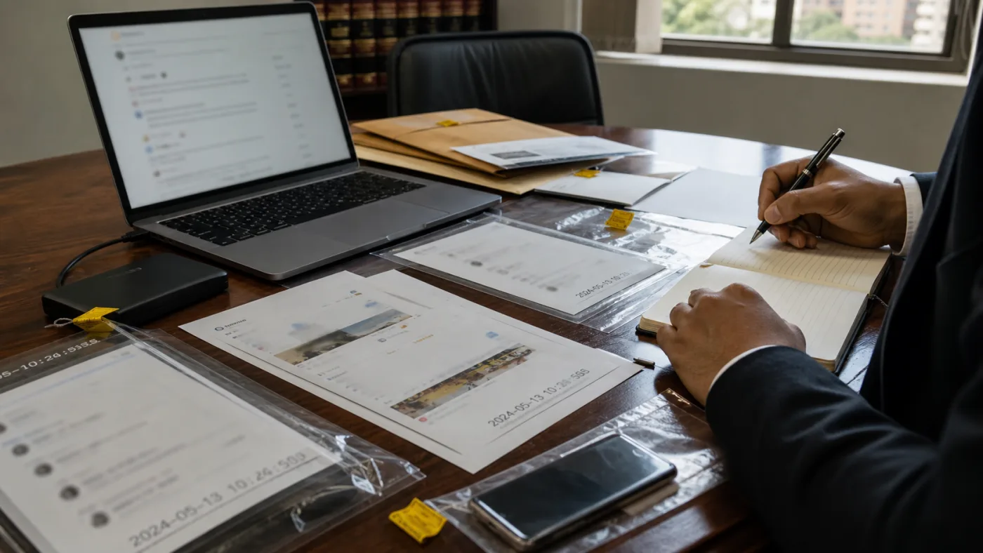 South African digital chain of custody for suspicious Google review evidence