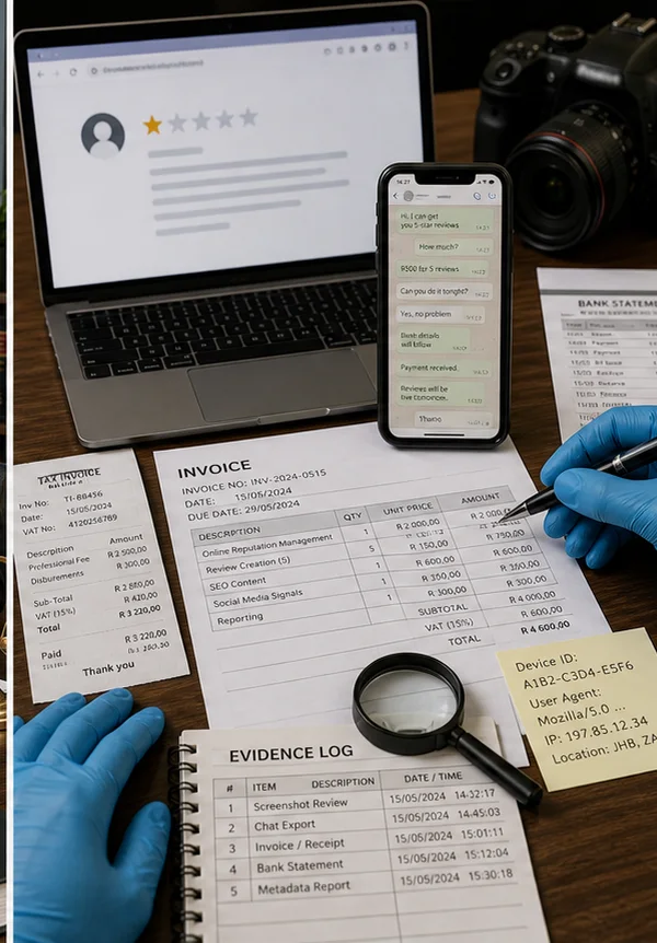Google Review Using Fake Screenshots Or Documents In South Africa
