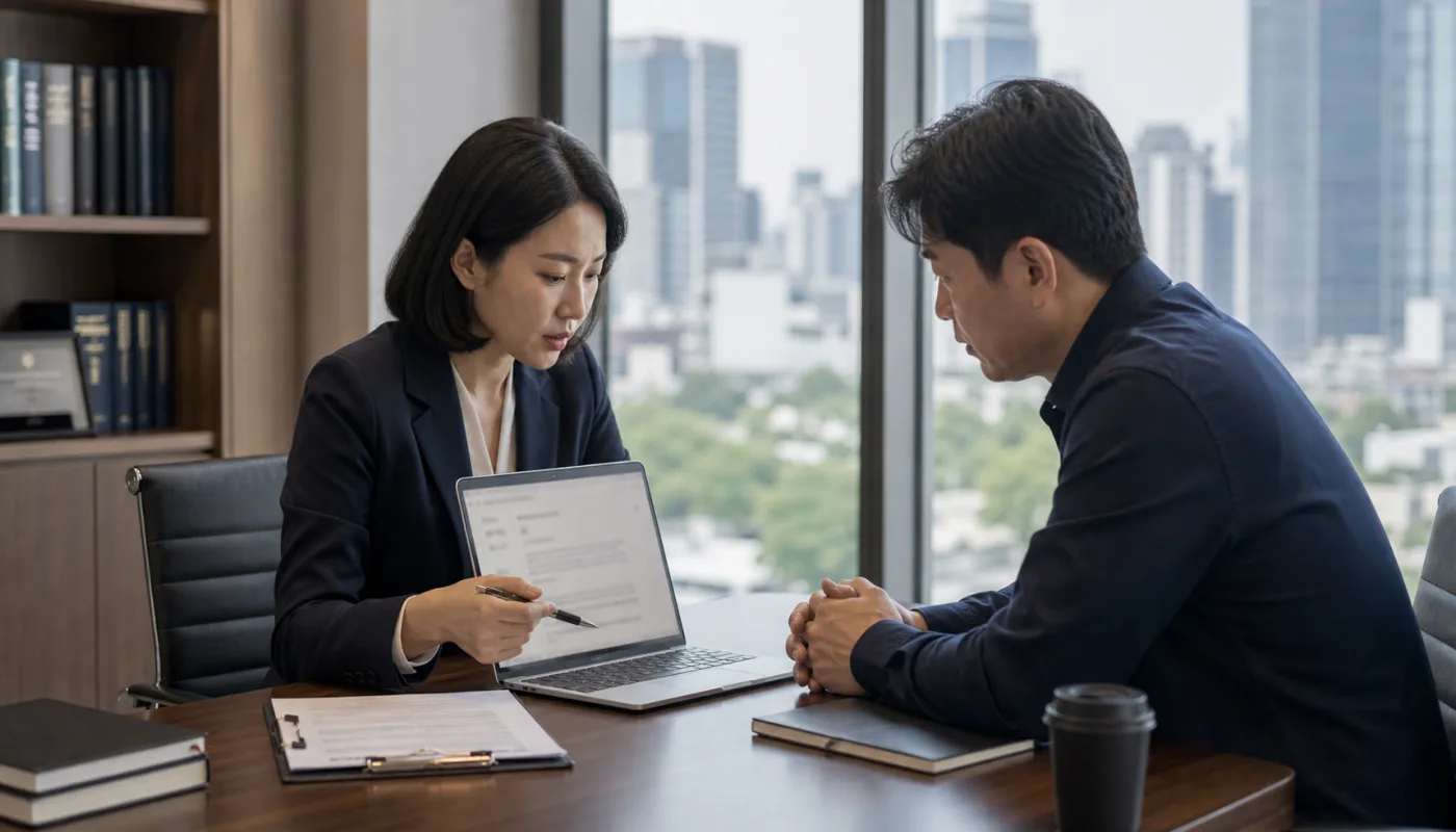 South Korean business drafting a privacy-safe public response to a Google review