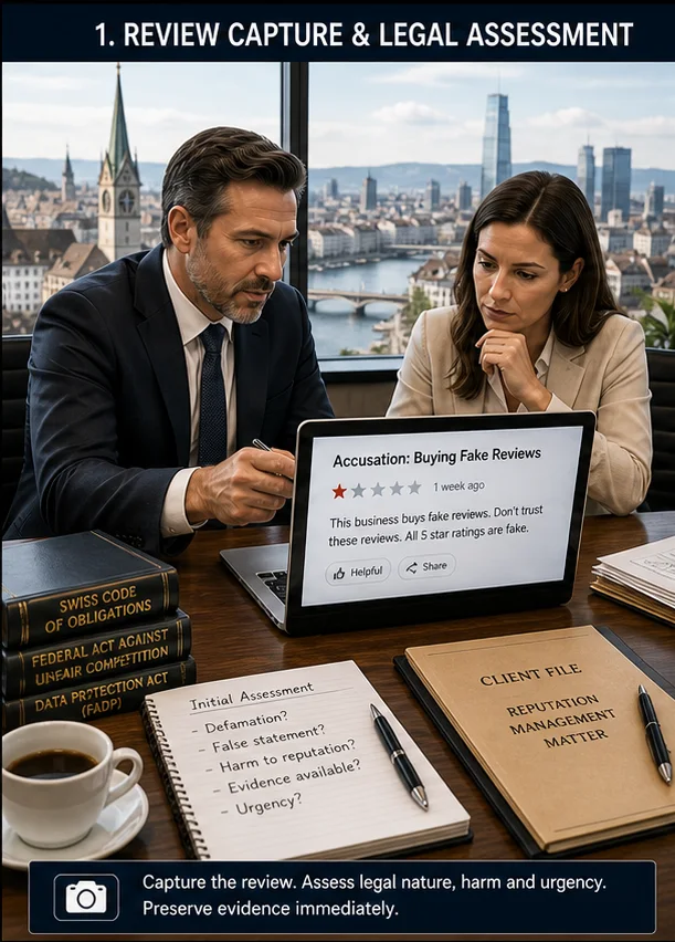 Avis Google Accusant Une Entreprise D'Acheter De Faux Avis En Suisse