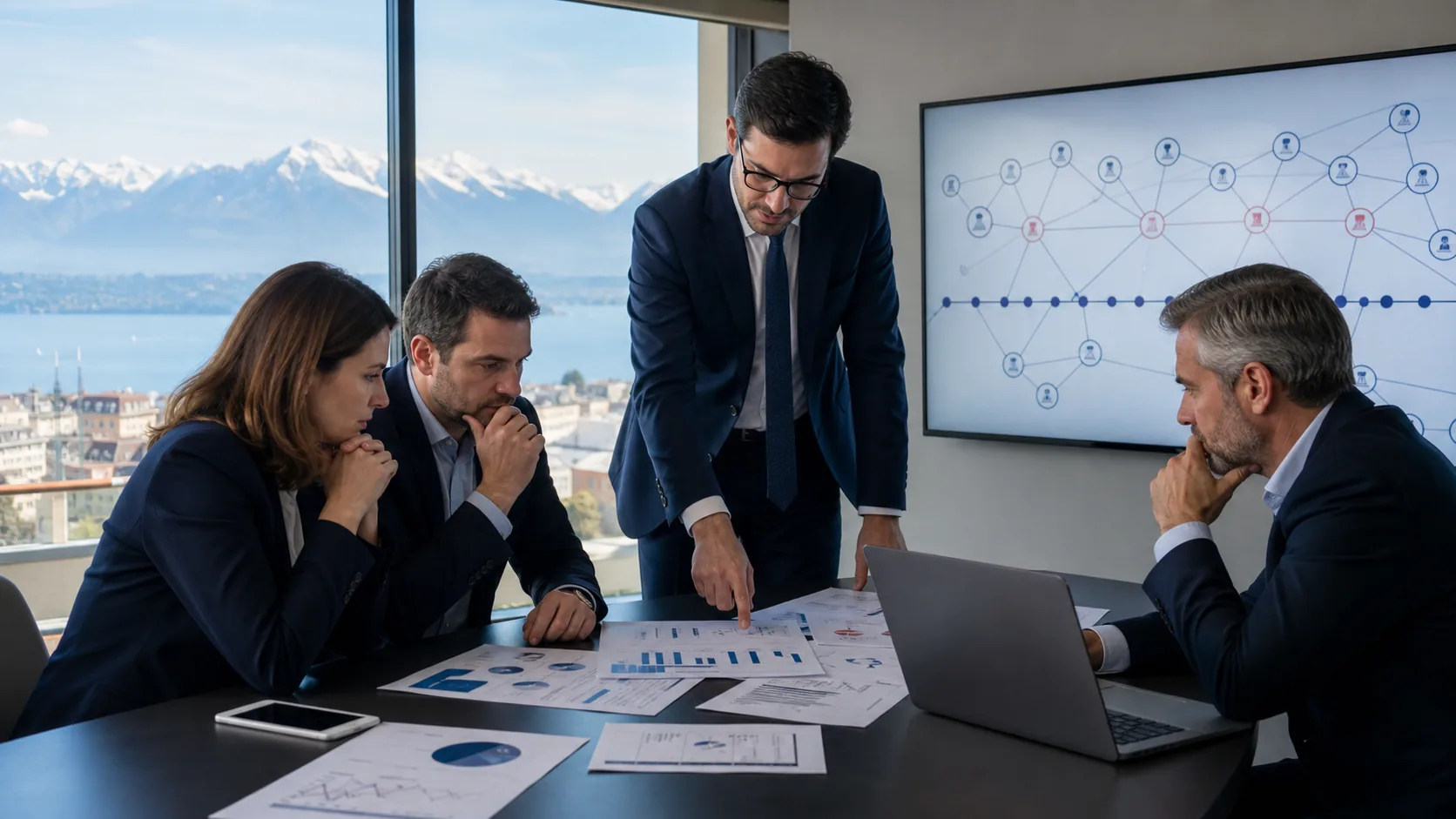 Equipe suisse à Lausanne analysant une campagne coordonnée d'avis Google