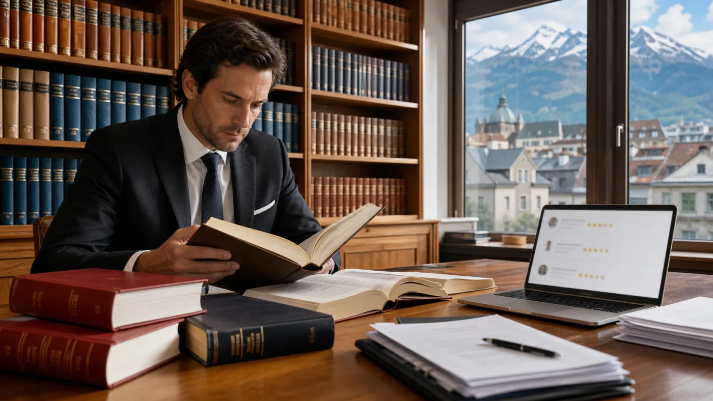 Biblioteca giuridica svizzera con dossier su lesione della personalità online